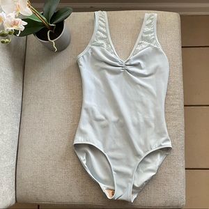 Eleve Fabiola Powder Blue Lace Leotard